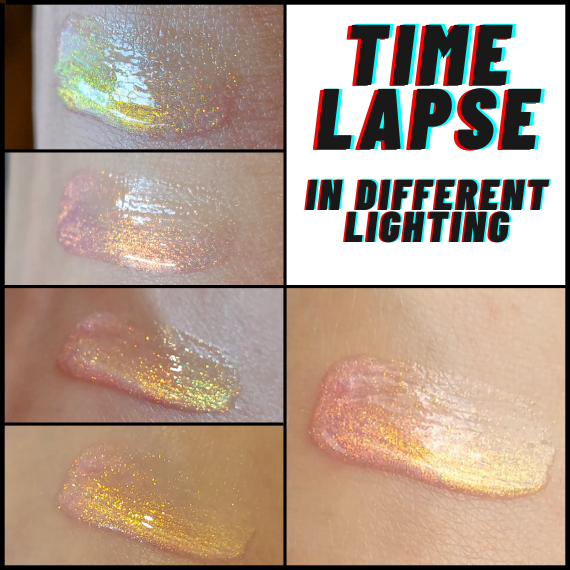 Time Lapse - Orange-Peach-Greenish Gold Iridescent Lip Gloss