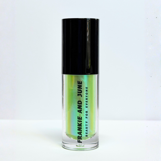 Quantum Shift - Lime Green-Blue-Lavender Iridescent Lip Gloss