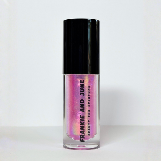 Sneaky Rainbow - Pink-Orange-Gold-Lime Green Iridescent Lip Gloss