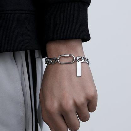 Vesper – Stainless Steel Lock Chain Bracelet