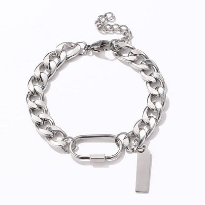 Vesper – Stainless Steel Lock Chain Bracelet
