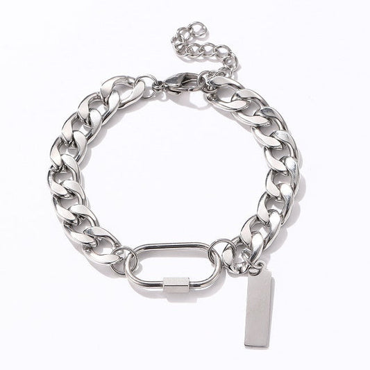 Vesper – Stainless Steel Lock Chain Bracelet