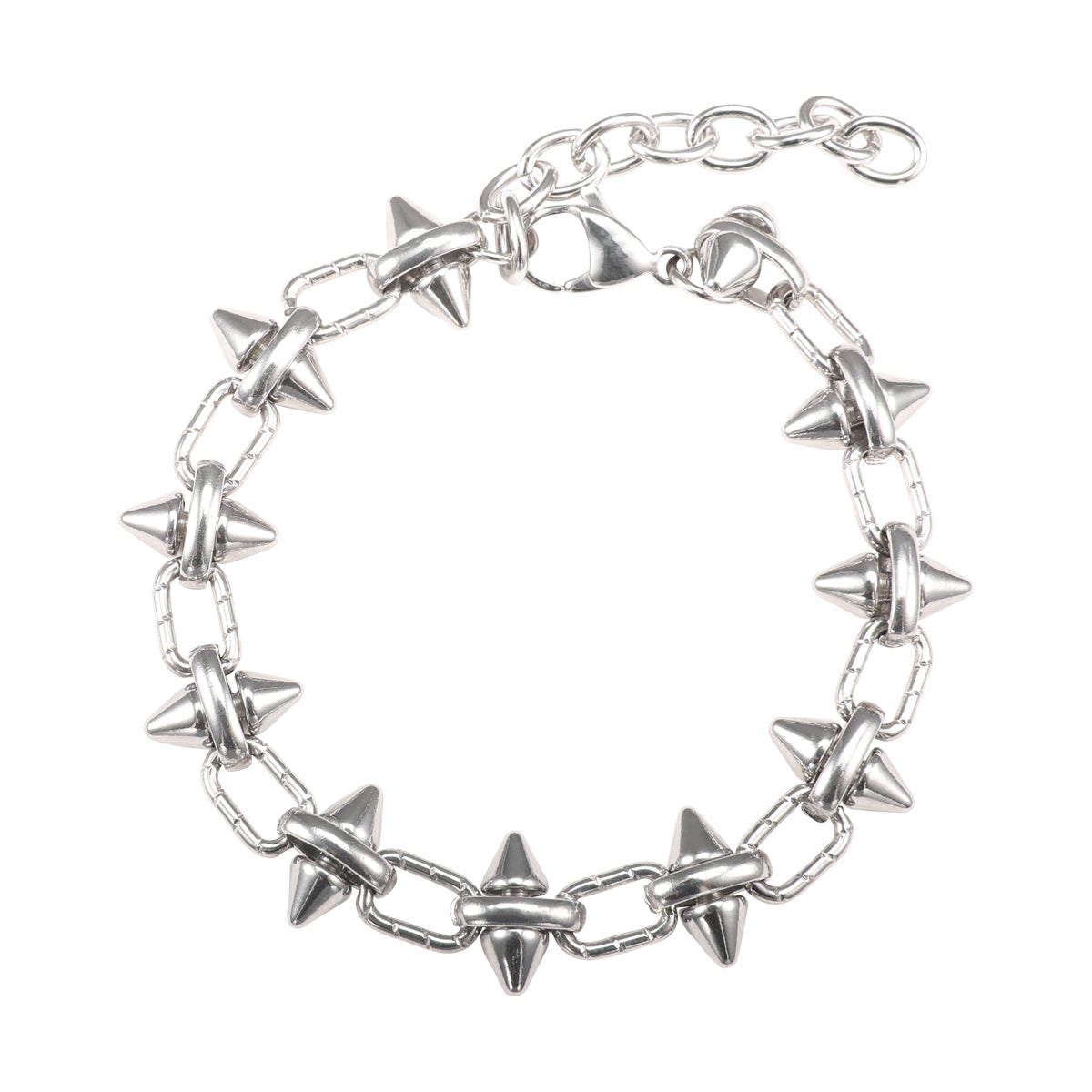 Delinquent - Stainless Steel Spike Bracelet