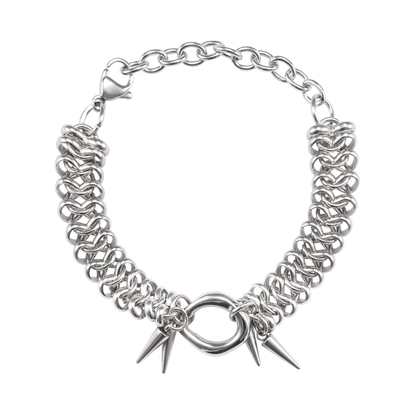 Gwynevere – Stainless Steel Spike Chain Bracelet