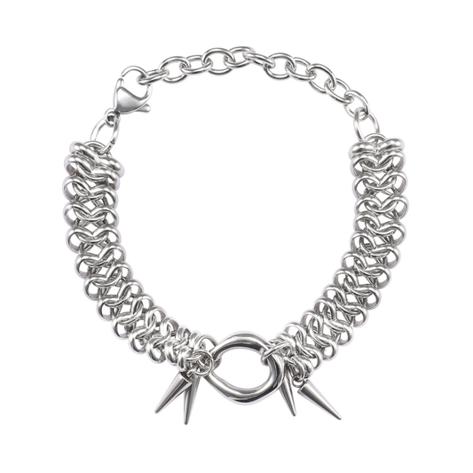 Gwynevere – Stainless Steel Spike Chain Bracelet