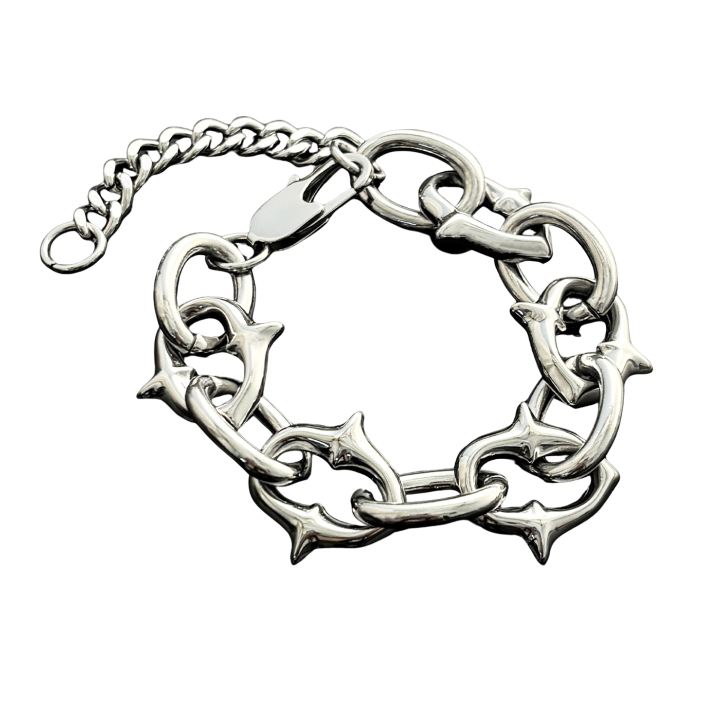 Vex – Stainless Steel Thorn Link Bracelet