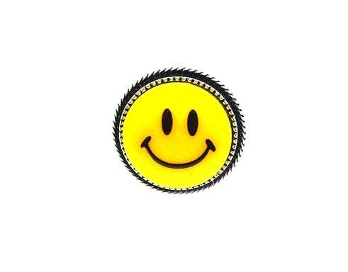 Y2K Smiley Face Cuff Ring